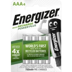Energizer Rechargable AAA Batteries - Pack of 4