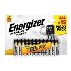 Energizer Alkaline Power AAA Battery - Maxi Pack - Pack of 12