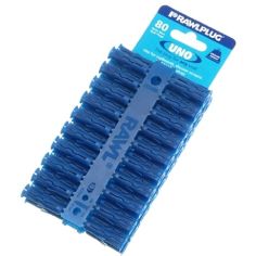 Rawlplug Uno Blue Wall Plugs - 80 pack