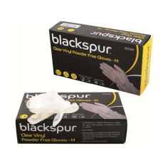 Blackspur Clear Vinyl Powder-Free Gloves - M