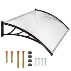 Black Plastic Rainproof Canopy 120x90cm