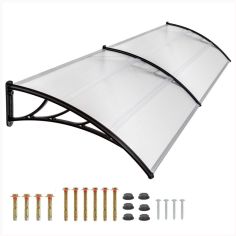 Black Plastic Rainproof Canopy 240x90cm