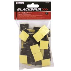 Black Self Adhesive Cable Tie Mounts - 40 pieces