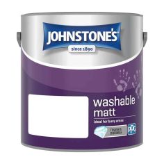 Johnstones Interior Washable Matt Paint - Pure Brilliant White 2.5L