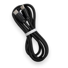 Black USB-C Charging Cable Braided - 1m