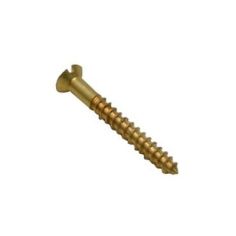 1/2" x 4 SC Slotted Brass Woodscrews with Countersunk Head