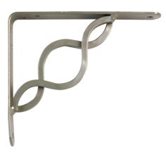 Decorative Steel Shelf Bracket 150x125mm - Silver Grey 