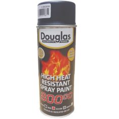 Douglas High Heat Resistant Spray Paint 400ml Matt Black 800C