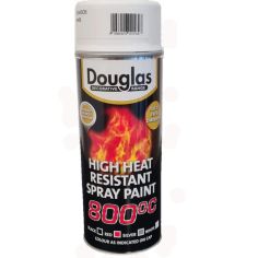 Douglas High Heat Resistant Spray Paint 400ml Matt White 800C