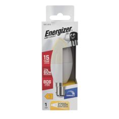 Energizer Led 7.3W (60W) 806 Lumens B15 Candle Lamp Warm White 2700K Dimmable