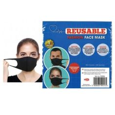 Reusable Fashion Face Mask Black