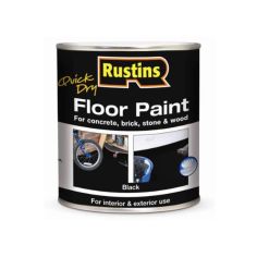 Rustins Quick Dry Floor Paint Black - 1L