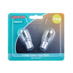 SupaLite 10W Fridge Lamps T20-E14 Base Pack Of 2