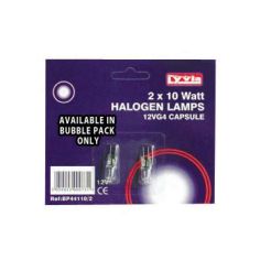 12v 10w Halogen G4 Capsule Bulb - Pack of 2