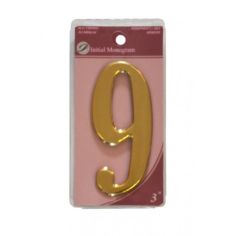 Gold Effect Numeral 9 - 75mm 