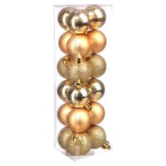 Golden Christmas Baubles 30mm - Pack of 18