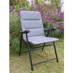 Padded Folding Chair - Grey 