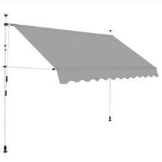 Grey Retractable Awning 300x120cm