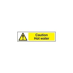 Caution Hot water - PVC (200 x 50mm)