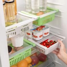 InnovaGoods Adjustable Fridge Organizer - Pack of 2