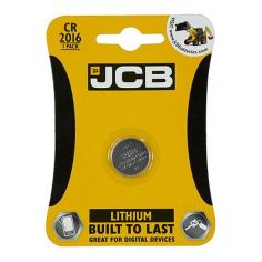 JCB CR2016 3V Lithium Coin Cell Battery - Card Of 1