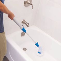 JML Hurricane Spin Scrubber The Reach Anywhere Cordless Electric Scrubber - White & Blue