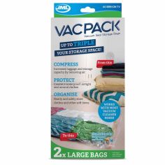 JML VacPack Vacuum-storage bags to reduce storage bulk and save space - Large 