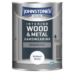 Johnstones Hardwearing Undercoat Paint 1.25L Brilliant White