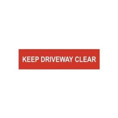 Keep Driveway Clear Sign - PVC (200 x 50mm)