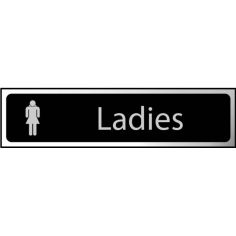 Ladies - Chrome Sign (200mm x 50mm)