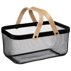 Mayaj Metal Rectangular Basket - Black