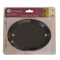 Medium Gloss Black Oval Plaque