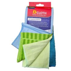 Dosco Microfibre D Cloth - Pack of 4 