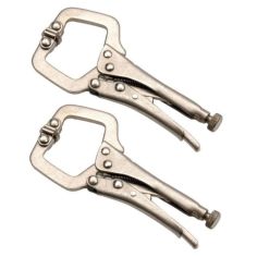 Mini Gripping Pliers with C clamp Set 14cm - 2 pieces 
