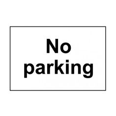 No parking - Self-Adhesive Vinyl Sign (300 x 200mm)      