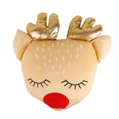 Novelty Christmas Reindeer Cushion