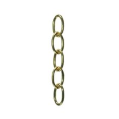 Brass 1/2" Oval Link Chain - Price Per Metre