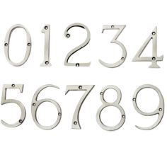Pewter Face Fixing Numerals - 76mm