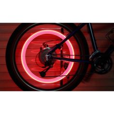 Pink Led Valves For Bicycle, Motorcycle & Car Wheels - Set of 2