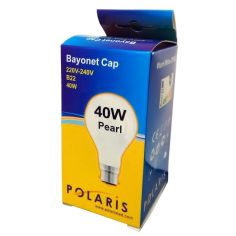 Polaris 40w Pearl GLS BC / B22 Light Bulb