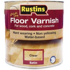 Rustins Quick Drying Floor Varnish Clear Satin 1L