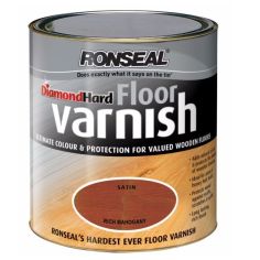 Ronseal Diamond Hard Coloured Floor Varnish 2.5L Rich Mahogany