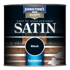 Johnstone's Paint Wood and Metal Satin Black - 250ml