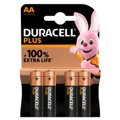 AA Duracell Plus Battery Card of 4