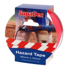 SupaDec Hazard Warning Tape 50x33m Red/White