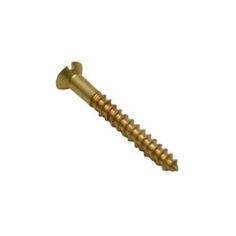 Centurion Brass Slotted Countersunk Woodscrews - 3/4" x 4mm - Pack of 18