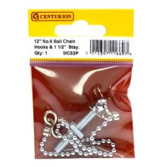 Sink Basin Ball Chain with Stay - 12"