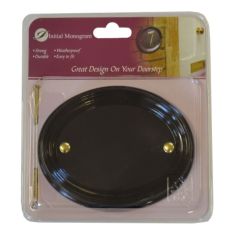 Small Oval Plaque 130 x 100mm - Black Gloss