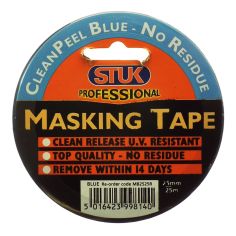 Stuk Blue Cleanpeel Masking Tape 25mm X 25m