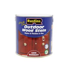 Rustins Quick Dry Outdoor Wood Stain - Satin Mahogany 250ml